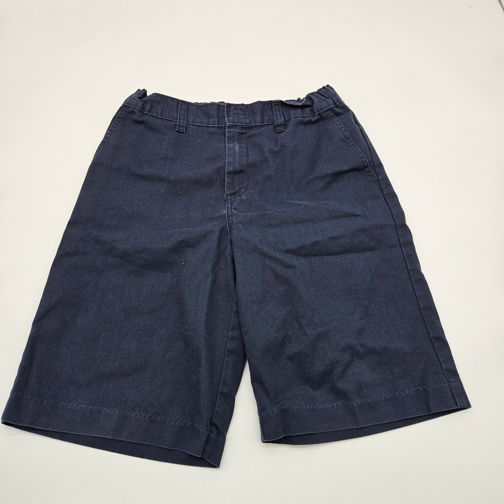 Dickies Navy Blue Chino Shorts Elastic Waist Kids Size 16